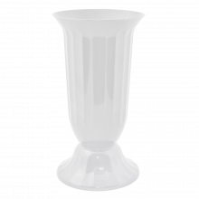 Пластмасова саксия с поставка Флора 29,0 см бяла