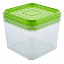 Кутия за насипни продукти  0,6л прозрачна/олива