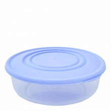 Кутия за хран. продукти, кръгла, 0,55л прозрачна/люляк