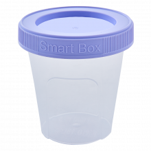Контейнер Smart Box кръгъл 0.18 л прозрачен/люляк