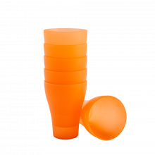 Комплект чашки 6 бр.x 0,075л оранж прозрачен