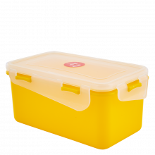 Кутия универсална Фиеста правоъгълна 4,0л със закопчаване жълта/прозрачна