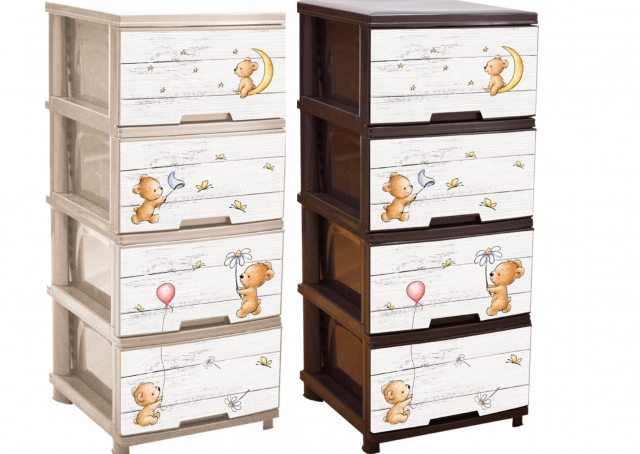 Chest with decor on 4 drawers Bears