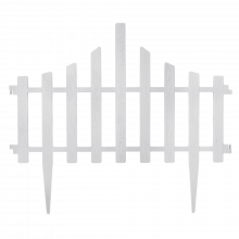 Декоративна ограда за градина бял флок