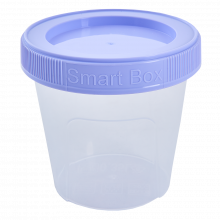 Контейнер Smart Box кръгъл 0,350 л прозрачен/люляк
