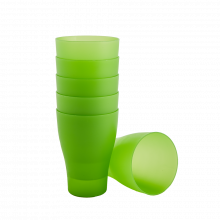 Комплект чаши 6 бр х 0,25л зелен прозрачен