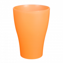Пластмасова чаша 0,500 литра оранжева прозрачна