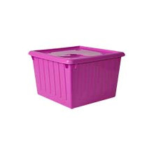 Кутия за съхранение на вещи с капак 25л розова