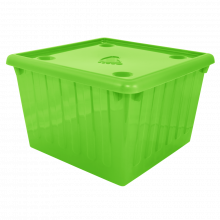 Кутия за съхранение на вещи с капак 25л олива
