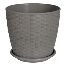 RATTAN flowerpot with base 20x18 cm