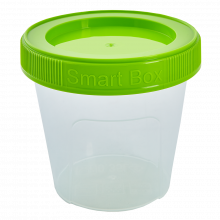 Контейнер Smart Box кръгъл 0,5 л прозрачен/олива