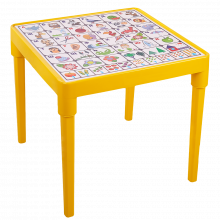 Детска маса с БЪЛГАРСКА АЗБУКА  жълта