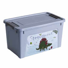 Контейнер Smart Box  с декор 3,5л сив динозавър