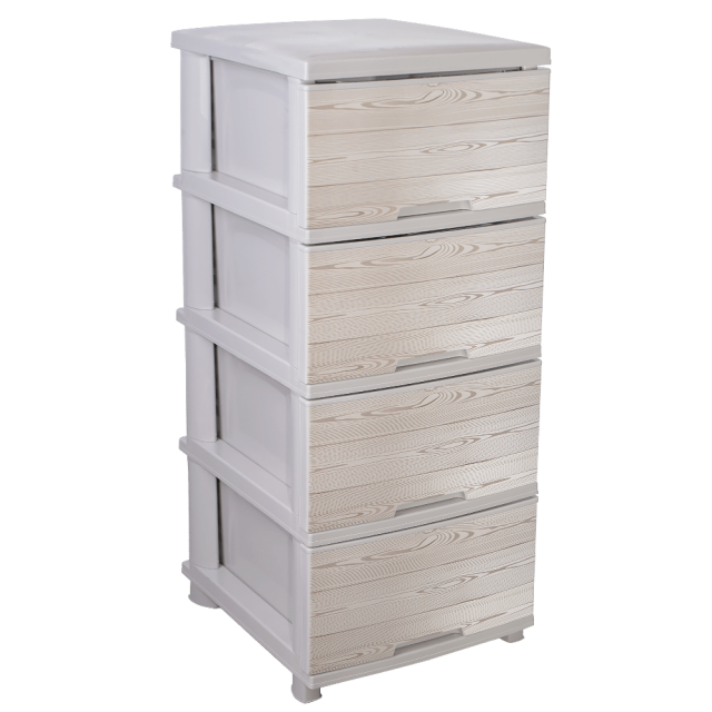 Chest with decor on 4 drawers Tree dark 