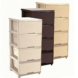 Chest on 4 drawers Rattan
