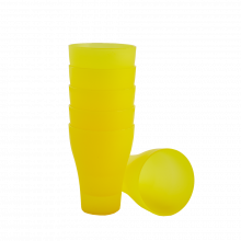 Комплект чашки 6бр.x 0,075 жълт прозрачен
